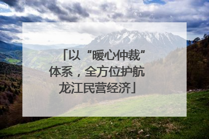 以“暖心仲裁”体系，全方位护航龙江民营经济