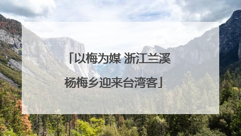 以梅为媒 浙江兰溪杨梅乡迎来台湾客