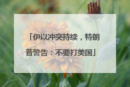伊以冲突持续，特朗普警告：不要打美国