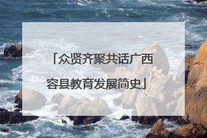 众贤齐聚共话广西容县教育发展简史