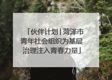 伙伴计划│菏泽市青年社会组织为基层治理注入青春力量