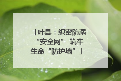 叶县：织密防溺“安全网” 筑牢生命“防护墙”