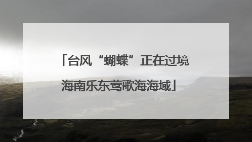 台风“蝴蝶”正在过境海南乐东莺歌海海域