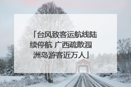 台风致客运航线陆续停航 广西疏散涠洲岛游客近万人