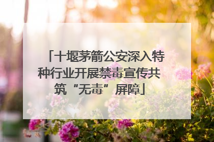 十堰茅箭公安深入特种行业开展禁毒宣传共筑“无毒”屏障