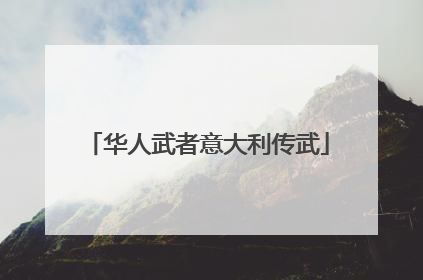 华人武者意大利传武