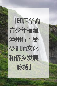 印尼华裔青少年福建漳州行：感受祖地文化和侨乡发展脉搏