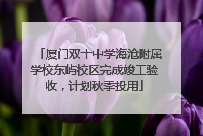 厦门双十中学海沧附属学校东屿校区完成竣工验收，计划秋季投用