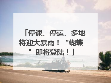 停课、停运、多地将迎大暴雨！“蝴蝶”即将登陆！