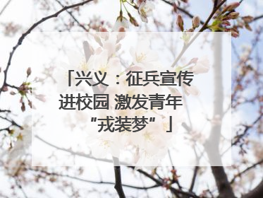 兴义：征兵宣传进校园 激发青年“戎装梦”