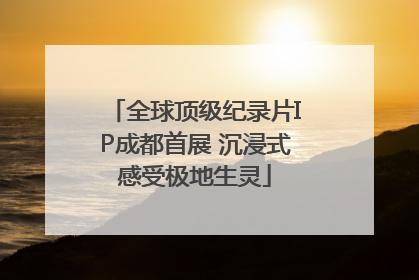 全球顶级纪录片IP成都首展 沉浸式感受极地生灵