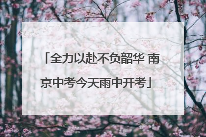 全力以赴不负韶华 南京中考今天雨中开考