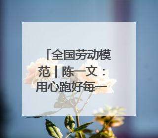 全国劳动模范｜陈一文：用心跑好每一单 用爱回馈这座城