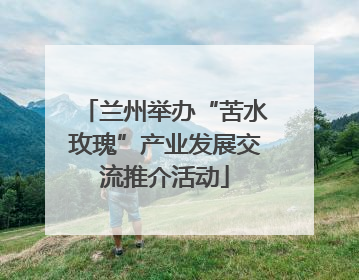 兰州举办“苦水玫瑰”产业发展交流推介活动
