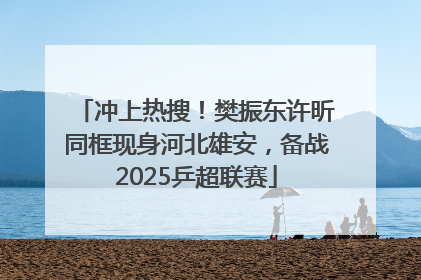 冲上热搜！樊振东许昕同框现身河北雄安，备战2025乒超联赛