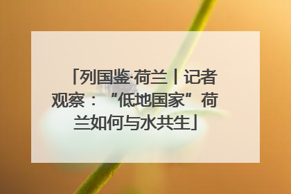 列国鉴·荷兰丨记者观察：“低地国家”荷兰如何与水共生