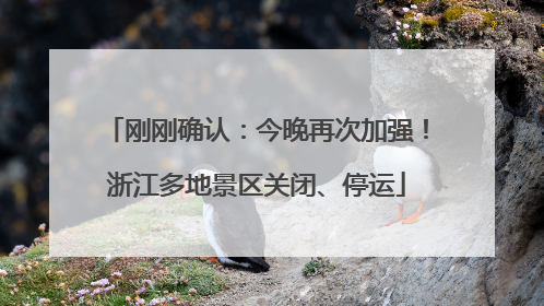 刚刚确认：今晚再次加强！浙江多地景区关闭、停运