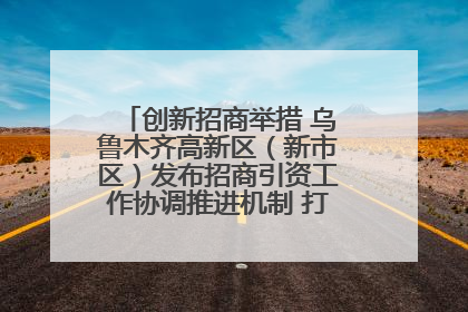 创新招商举措 乌鲁木齐高新区（新市区）发布招商引资工作协调推进机制 打造投资发展新高地