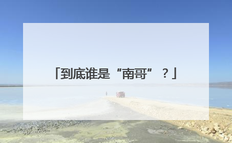 到底谁是“南哥”？