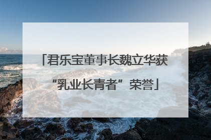 君乐宝董事长魏立华获“乳业长青者”荣誉