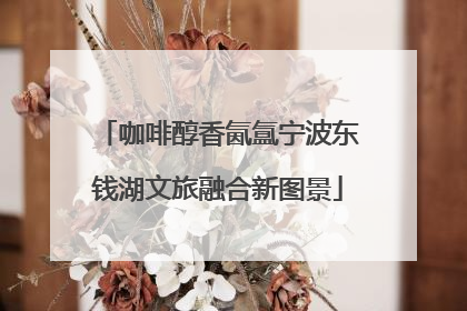 咖啡醇香氤氲宁波东钱湖文旅融合新图景