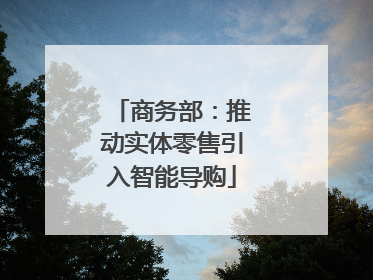 商务部：推动实体零售引入智能导购