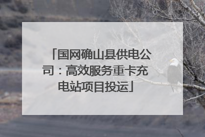 国网确山县供电公司：高效服务重卡充电站项目投运