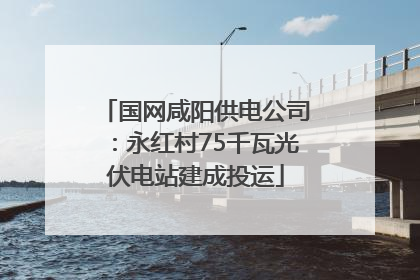国网咸阳供电公司：永红村75千瓦光伏电站建成投运