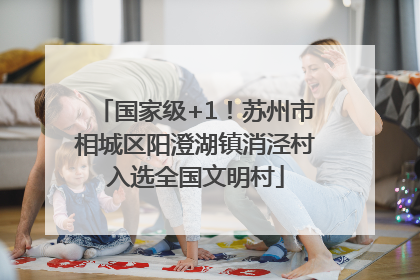 国家级+1！苏州市相城区阳澄湖镇消泾村入选全国文明村