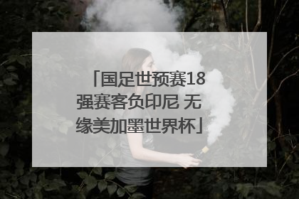 国足世预赛18强赛客负印尼 无缘美加墨世界杯