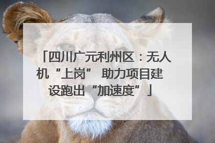 四川广元利州区：无人机“上岗” 助力项目建设跑出“加速度”