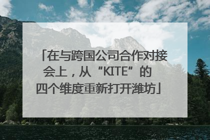 在与跨国公司合作对接会上，从“KITE”的四个维度重新打开潍坊