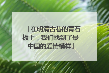 在明清古巷的青石板上，我们找到了最中国的爱情模样