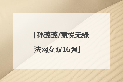 孙璐璐/袁悦无缘法网女双16强