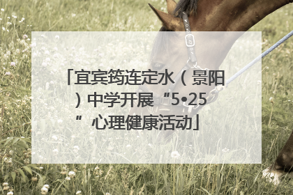 宜宾筠连定水（景阳）中学开展“5•25”心理健康活动