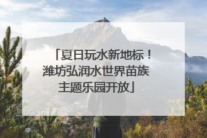 夏日玩水新地标！潍坊弘润水世界苗族主题乐园开放