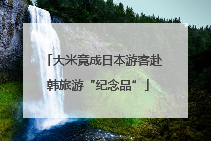 大米竟成日本游客赴韩旅游“纪念品”