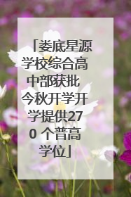 娄底星源学校综合高中部获批 今秋开学开学提供270 个普高学位