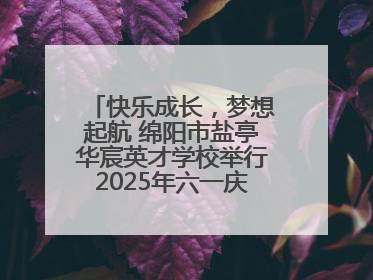 快乐成长，梦想起航 绵阳市盐亭华宸英才学校举行2025年六一庆祝活动