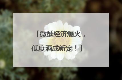 微醺经济爆火，低度酒成新宠！