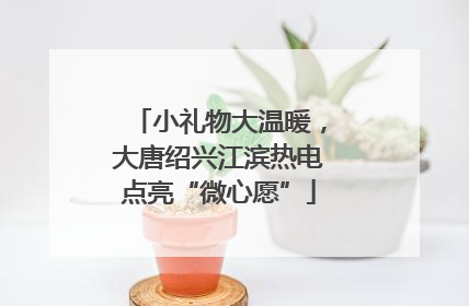 小礼物大温暖，大唐绍兴江滨热电点亮“微心愿”