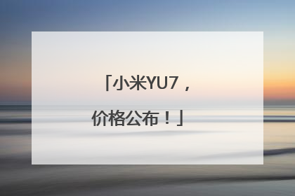 小米YU7，价格公布！