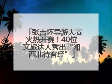 张吉怀导游大赛火热开赛！40位文旅达人秀出“湘西北待客经”