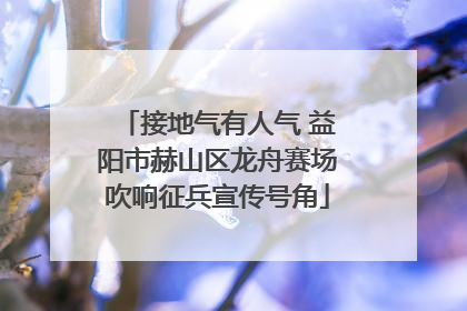 接地气有人气 益阳市赫山区龙舟赛场吹响征兵宣传号角