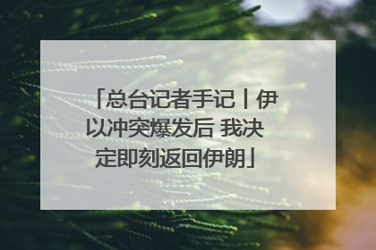 总台记者手记丨伊以冲突爆发后 我决定即刻返回伊朗