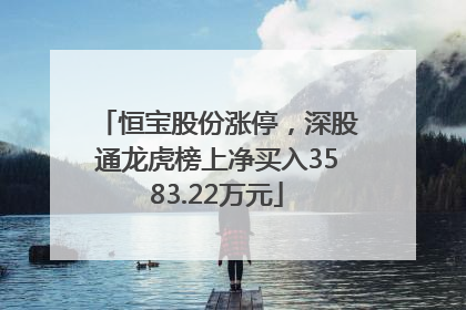 恒宝股份涨停，深股通龙虎榜上净买入3583.22万元