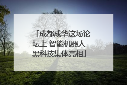 成都成华这场论坛上 智能机器人黑科技集体亮相