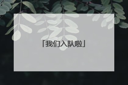我们入队啦