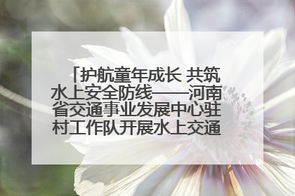 护航童年成长 共筑水上安全防线——河南省交通事业发展中心驻村工作队开展水上交通安全知识进校园活动