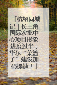 杭绍同城记｜长三角国际农批中心项目形象进度过半，华东“菜篮子”建设加码提速！